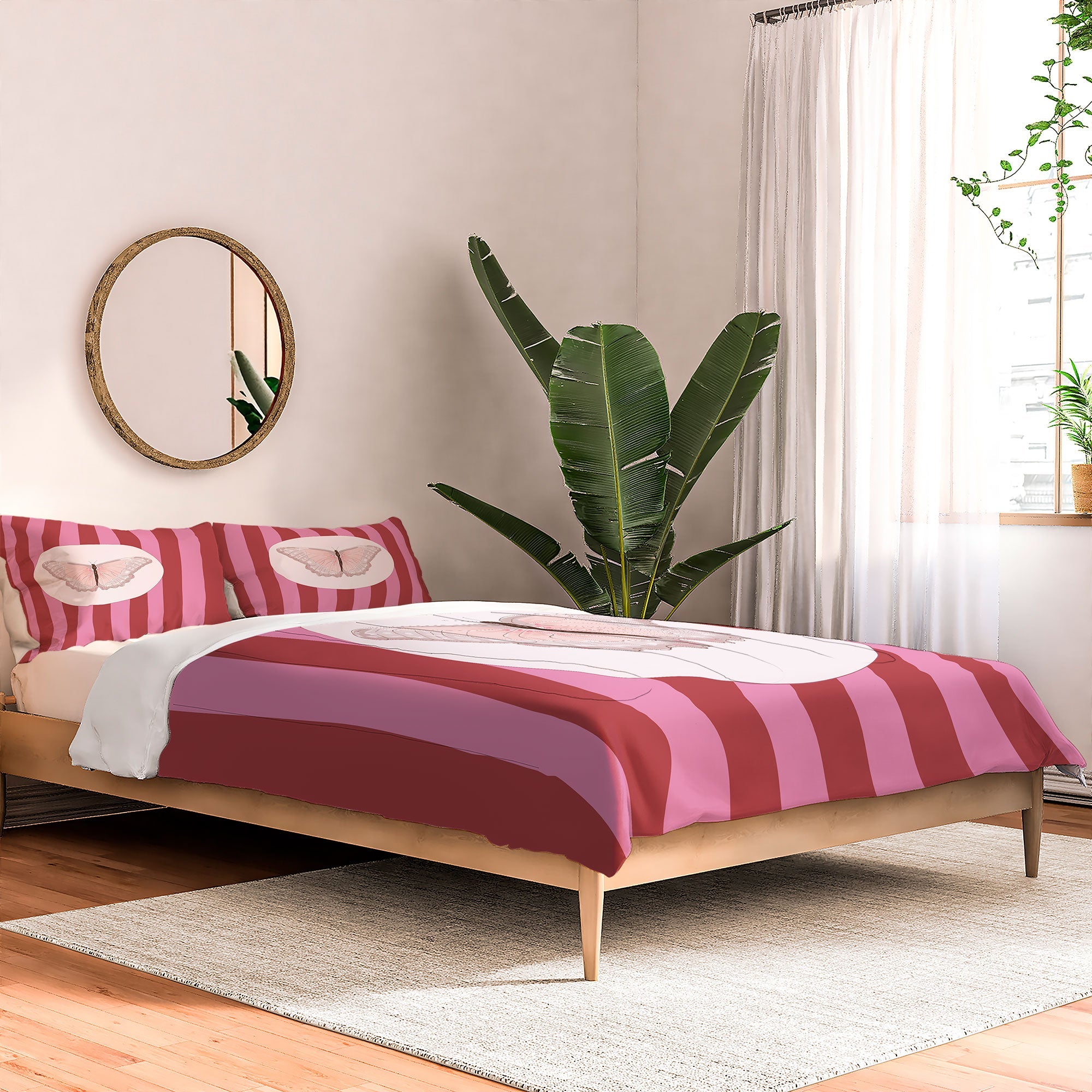 DENY Designs butterfly stripes Comforter