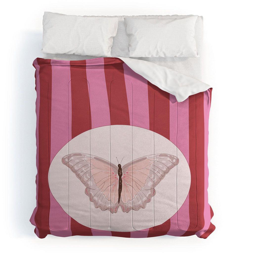 DENY Designs butterfly stripes Comforter
