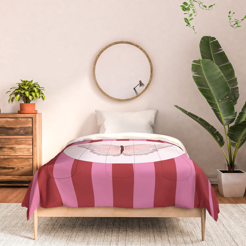 DENY Designs butterfly stripes Comforter
