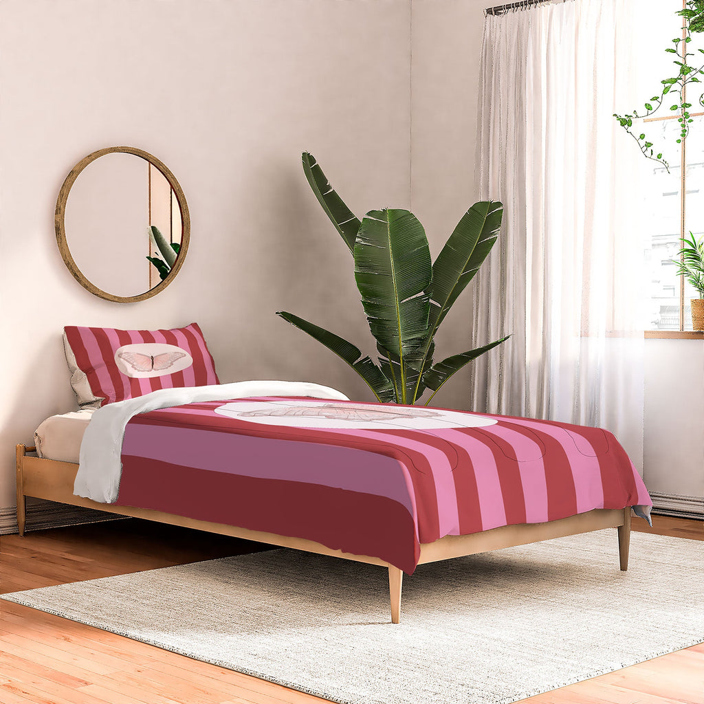 DENY Designs butterfly stripes Comforter