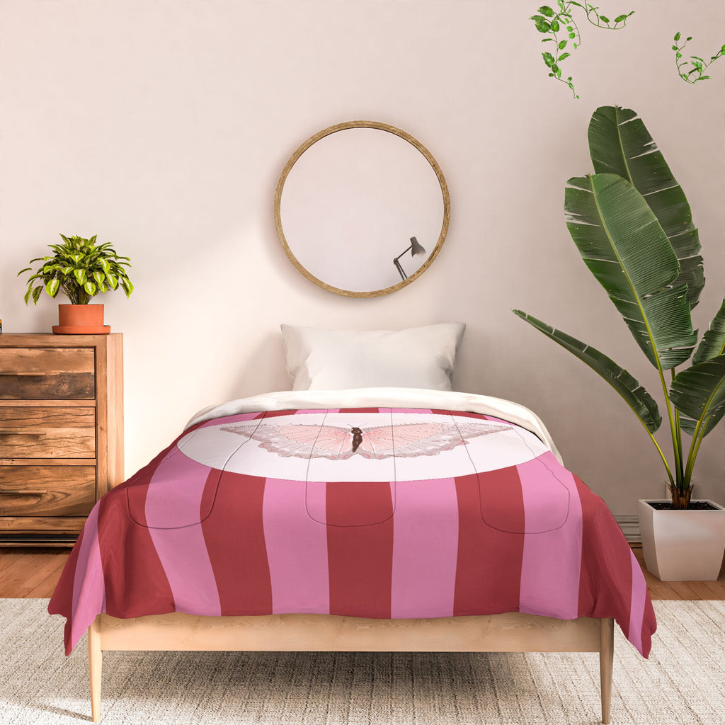 DENY Designs butterfly stripes Comforter
