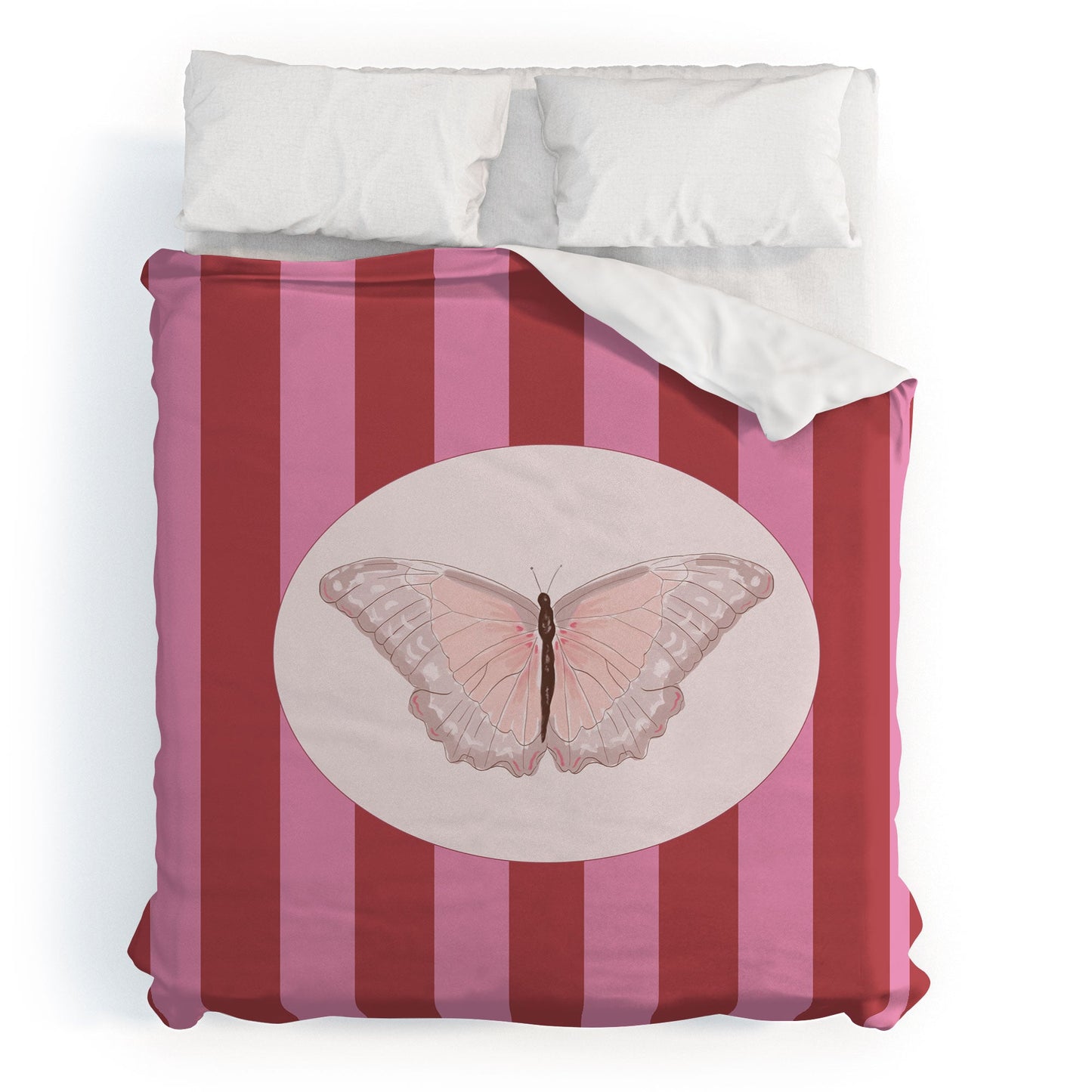 DENY Designs butterfly stripes Duvet Cover