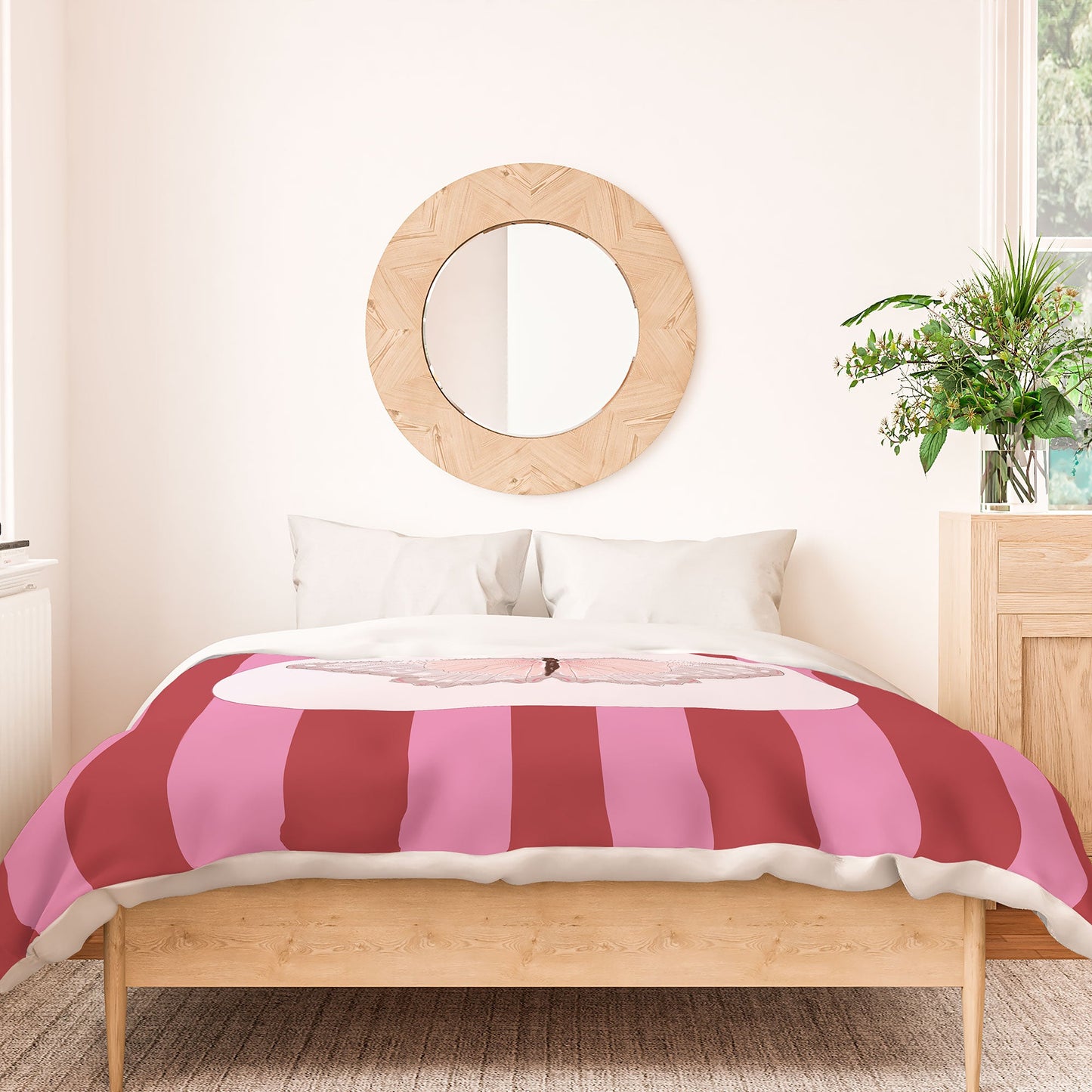 DENY Designs butterfly stripes Duvet Cover