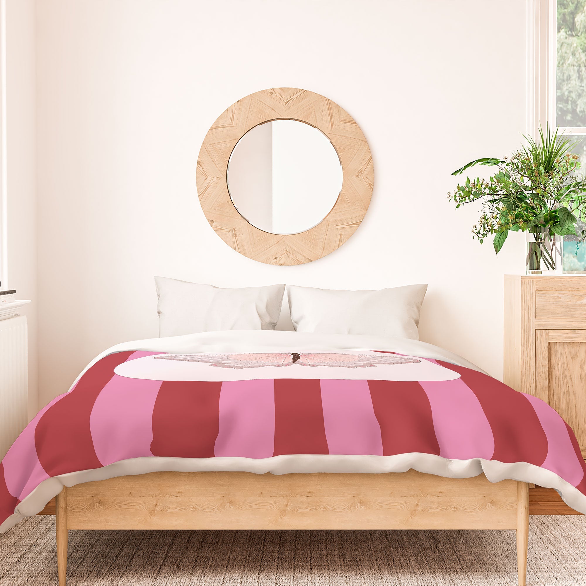 DENY Designs butterfly stripes Duvet Cover