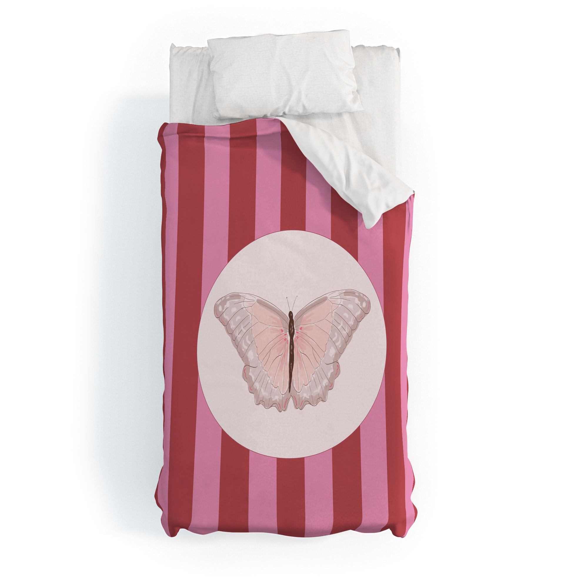 DENY Designs butterfly stripes Duvet Cover