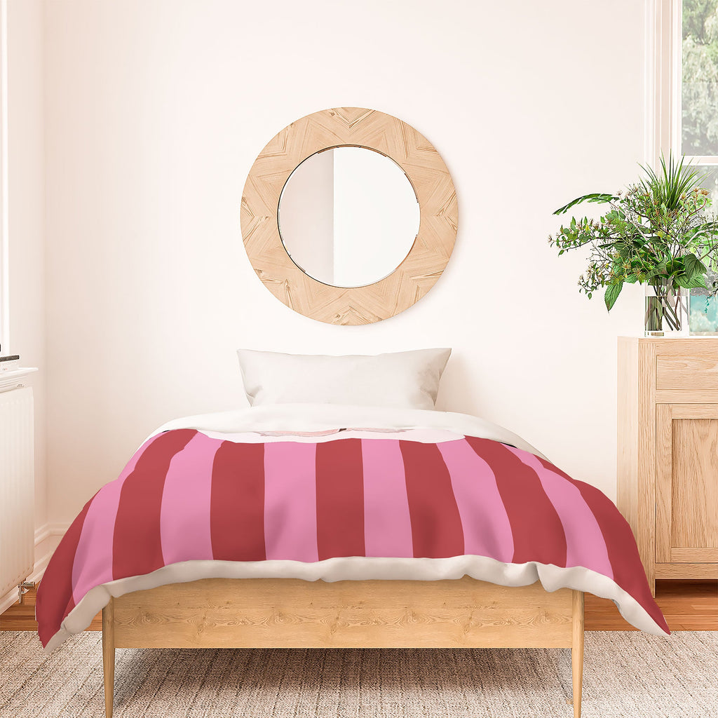 DENY Designs butterfly stripes Duvet Cover