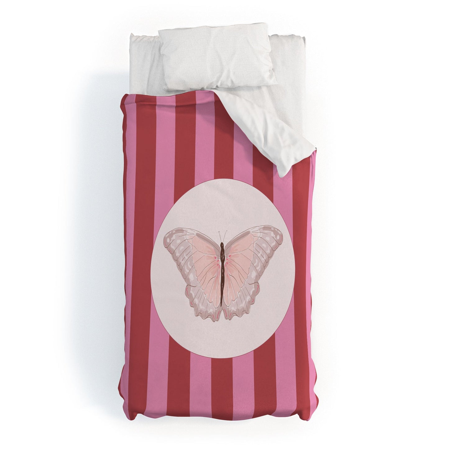 DENY Designs butterfly stripes Duvet Cover