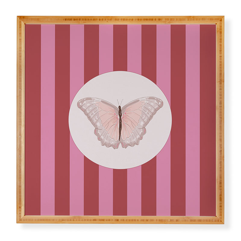DENY Designs butterfly stripes Framed Wall Art