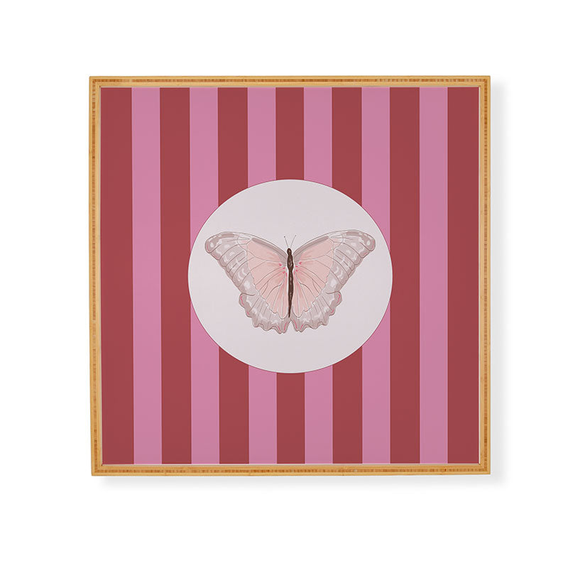 DENY Designs butterfly stripes Framed Wall Art