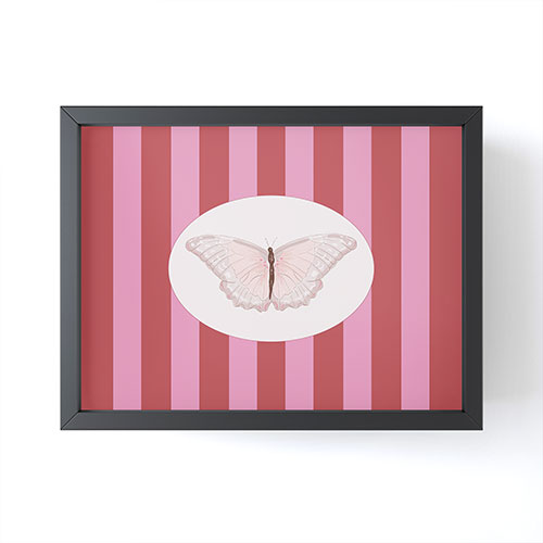 DENY Designs butterfly stripes Framed Mini Art Print