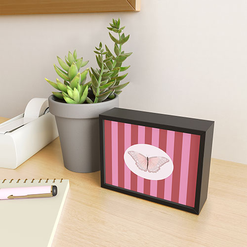 DENY Designs butterfly stripes Framed Mini Art Print