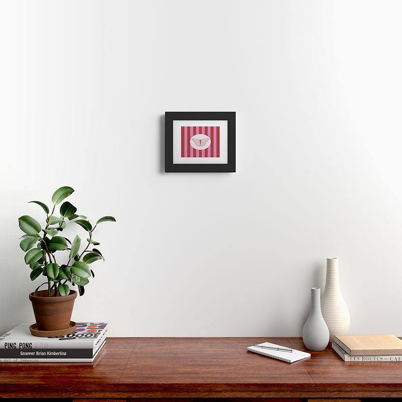 DENY Designs butterfly stripes Framed Art Print