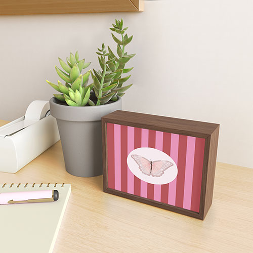 DENY Designs butterfly stripes Framed Mini Art Print