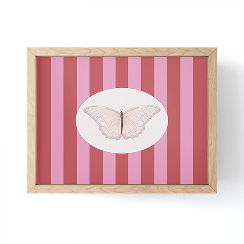 DENY Designs butterfly stripes Framed Mini Art Print