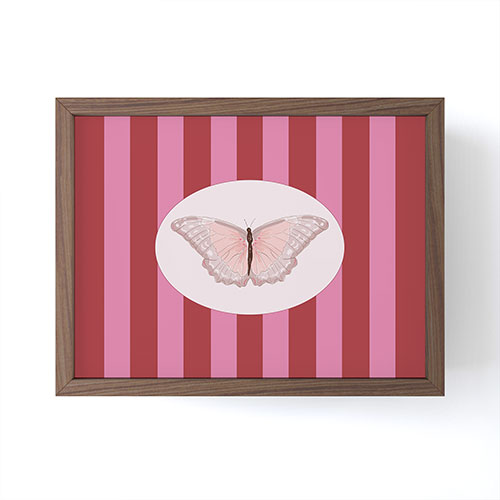 DENY Designs butterfly stripes Framed Mini Art Print