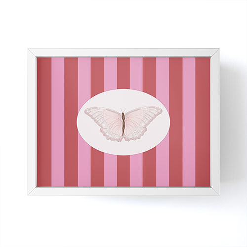 DENY Designs butterfly stripes Framed Mini Art Print