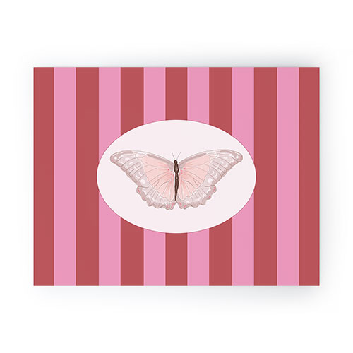 DENY Designs butterfly stripes Mini Art Print