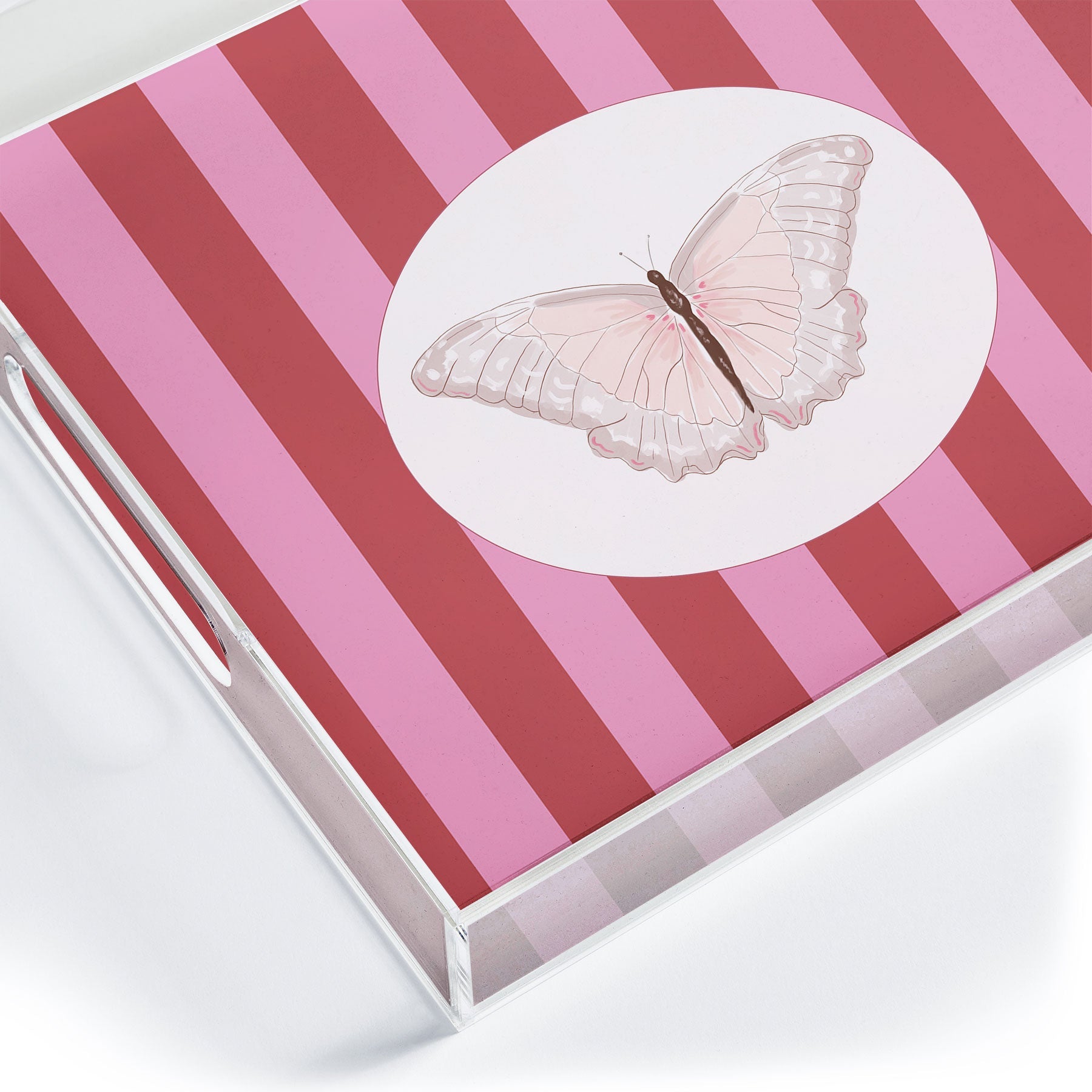 DENY Designs butterfly stripes Acrylic Tray