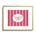 DENY Designs butterfly stripes Metal Framed Art Print