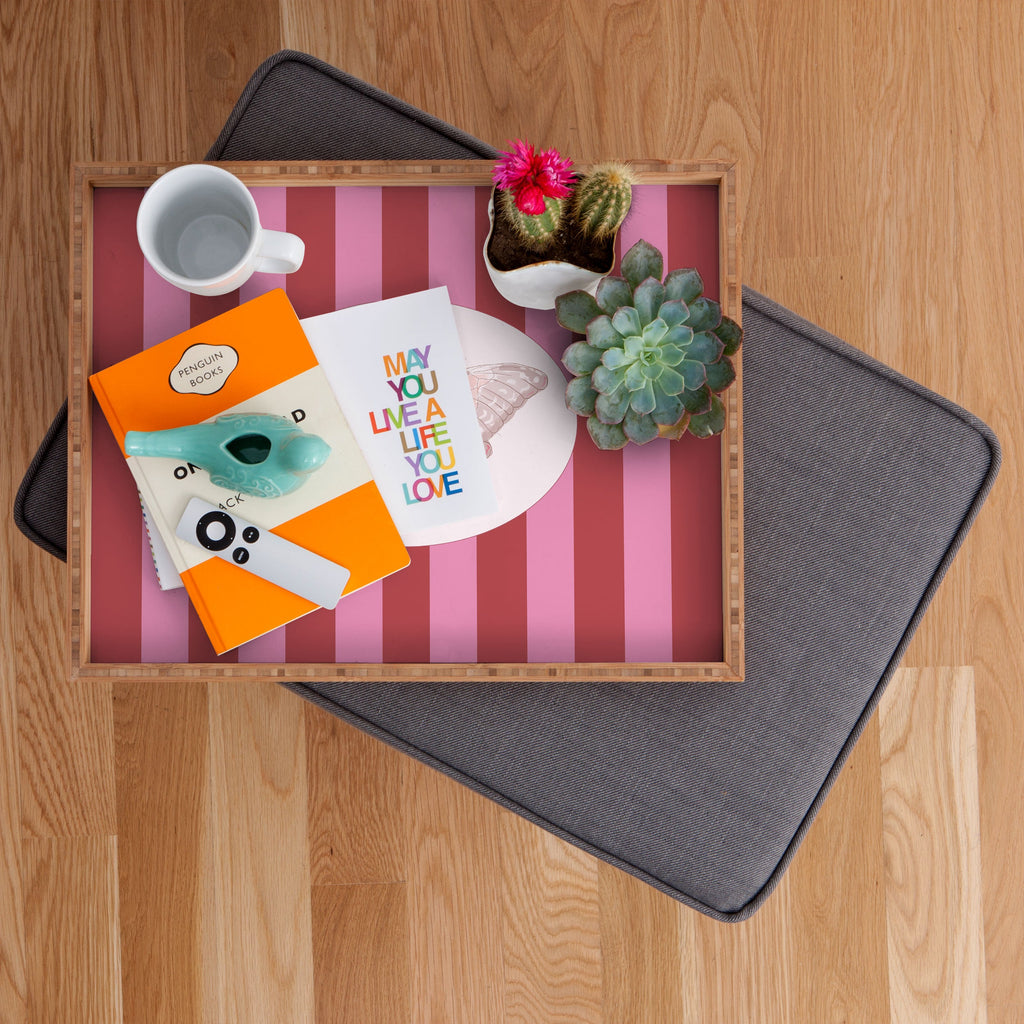DENY Designs butterfly stripes Rectangular Tray