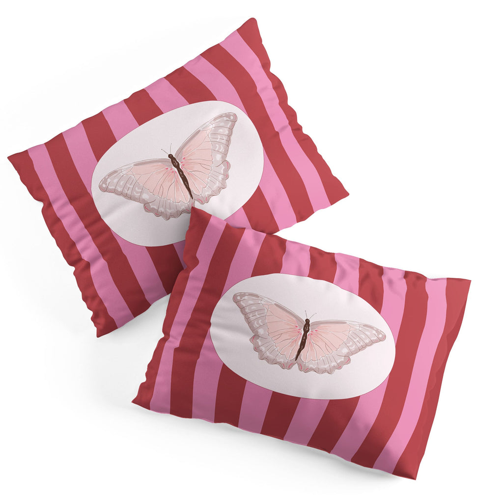 DENY Designs butterfly stripes Pillow Shams