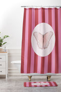 DENY Designs butterfly stripes Shower Curtain And Mat