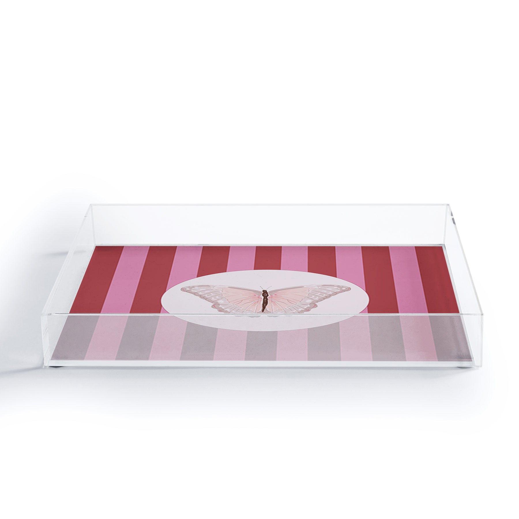 DENY Designs butterfly stripes Acrylic Tray