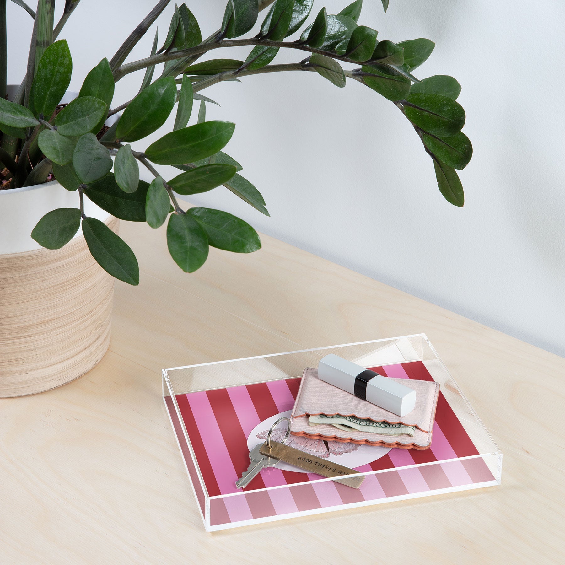 DENY Designs butterfly stripes Acrylic Tray