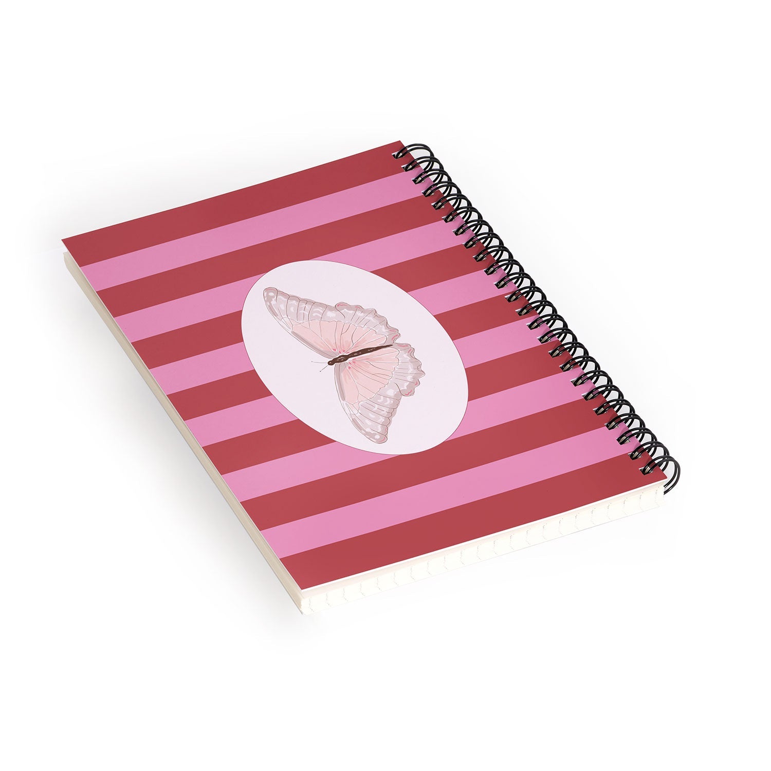 DENY Designs butterfly stripes Spiral Notebook