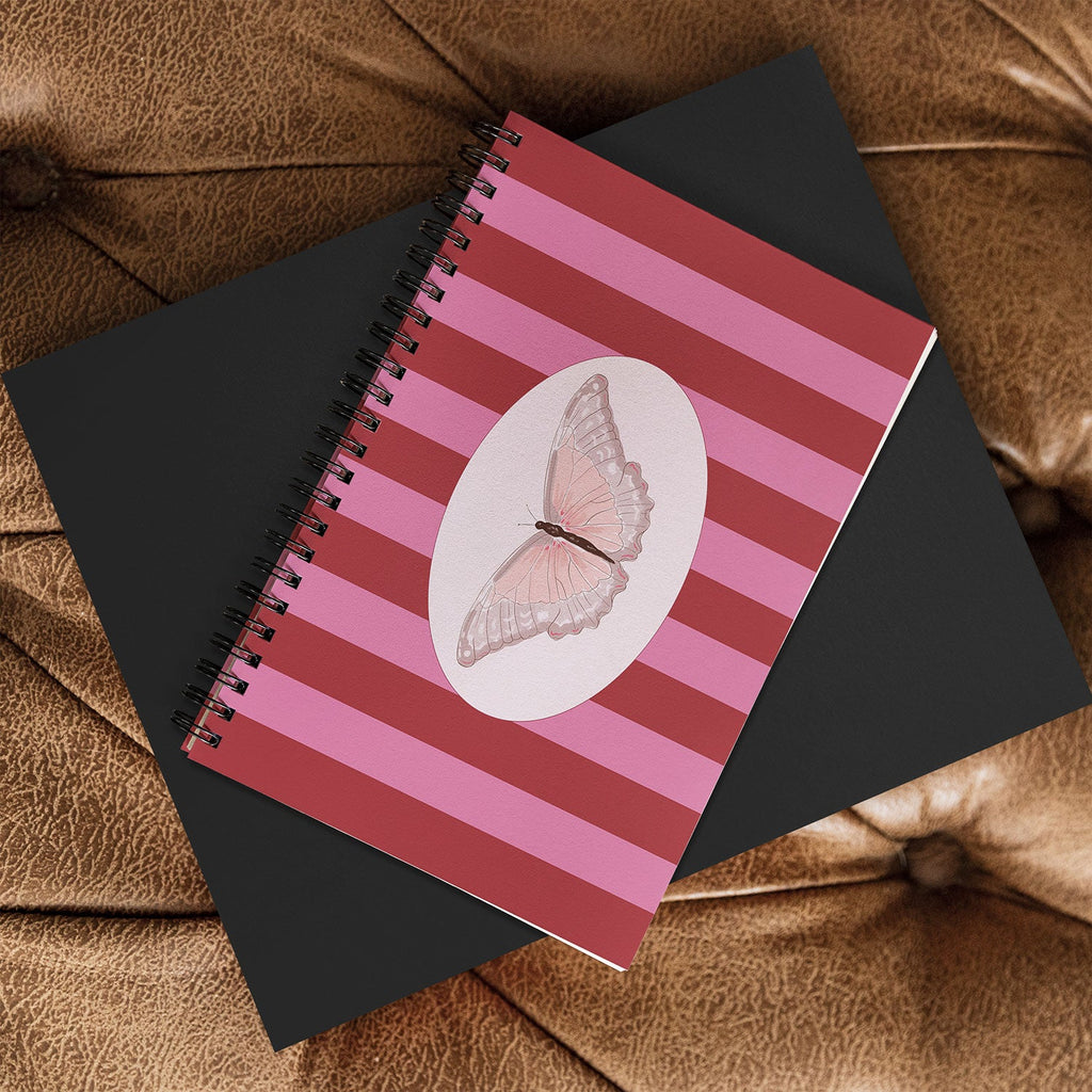 DENY Designs butterfly stripes Spiral Notebook