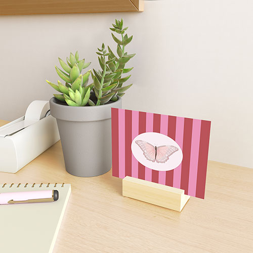 DENY Designs butterfly stripes Mini Art Print