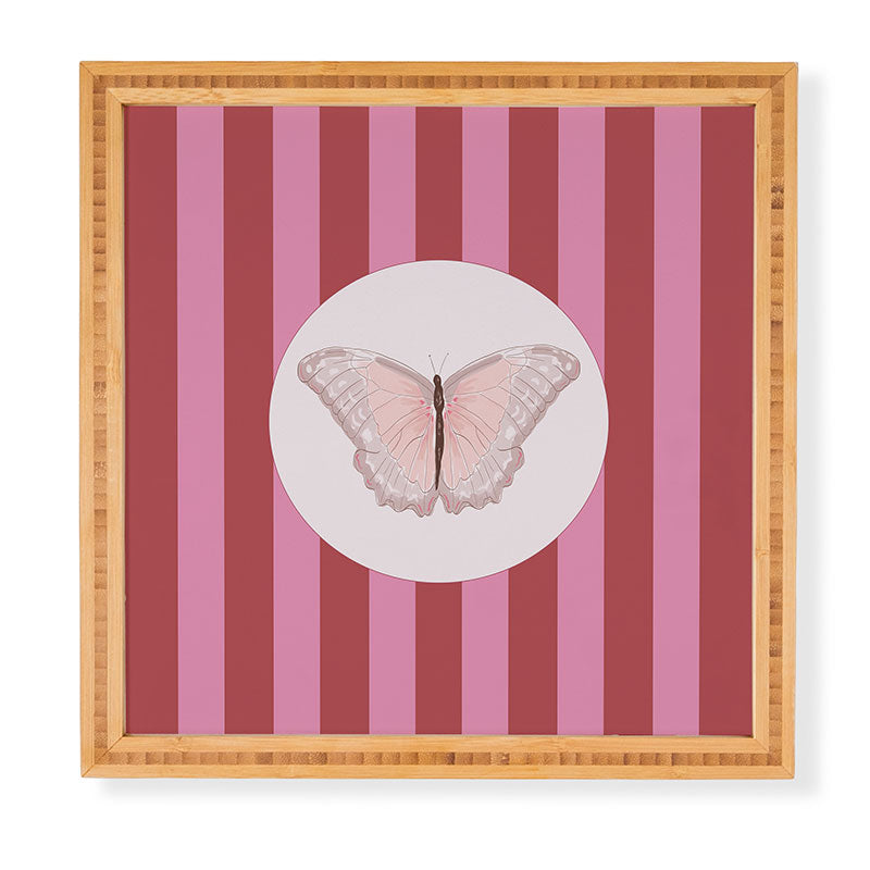 DENY Designs butterfly stripes Framed Wall Art