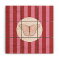DENY Designs butterfly stripes Wood Wall Mural
