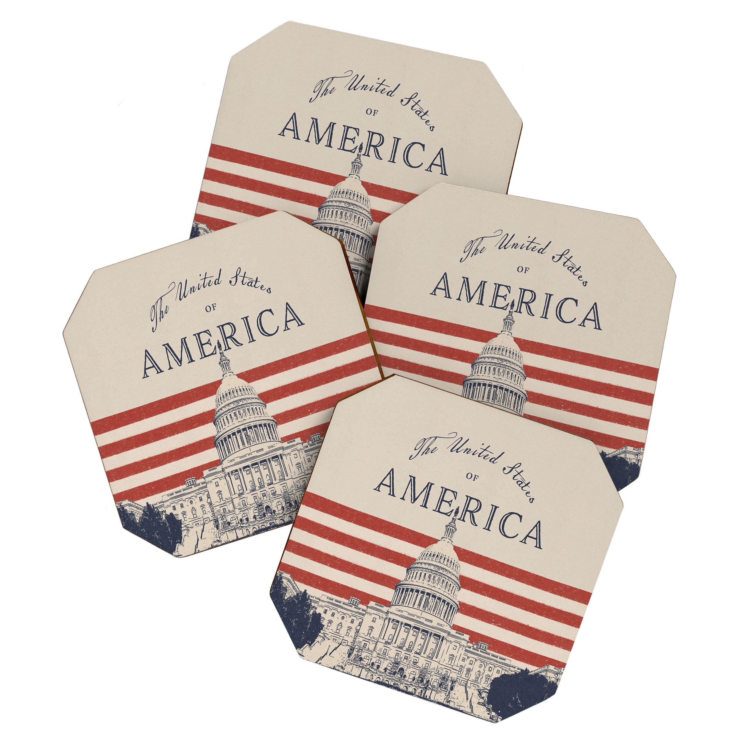 DENY Designs Capitol Building Coaster Set