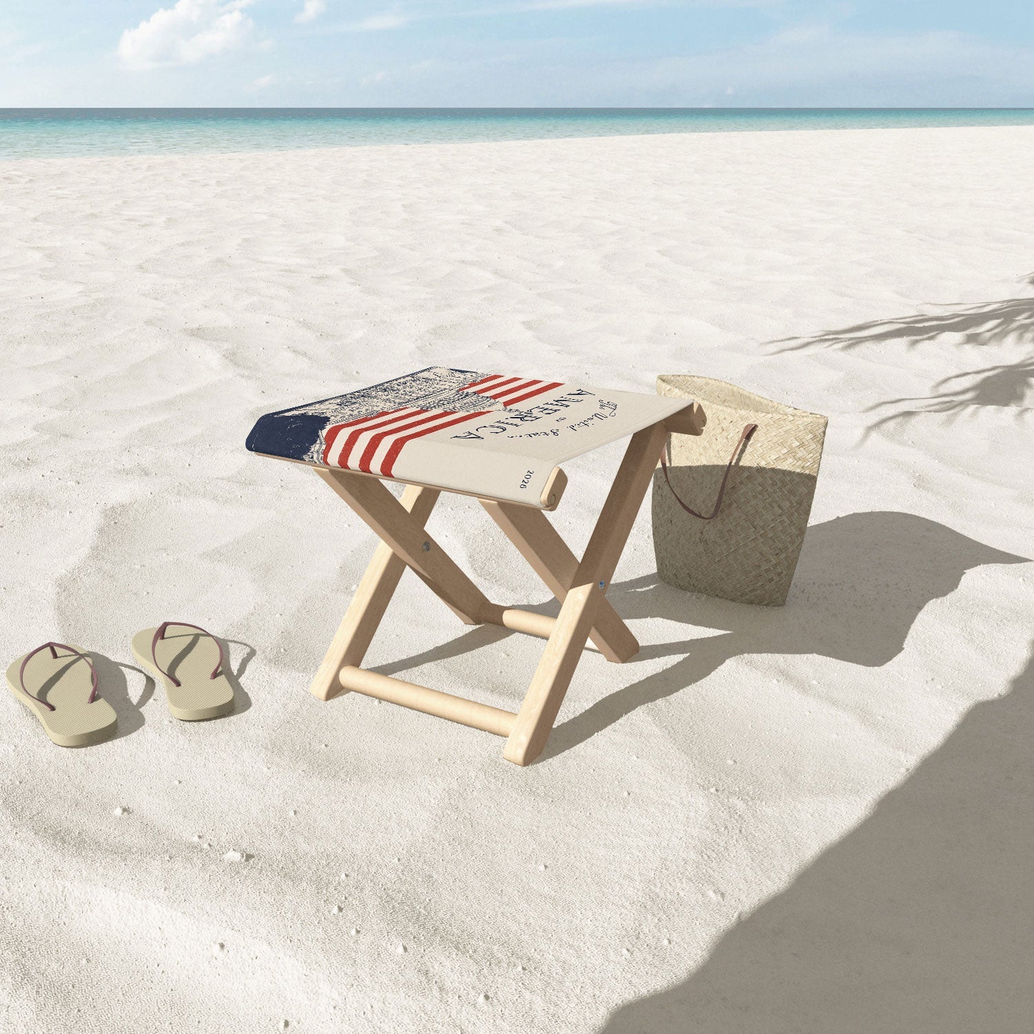 DENY Designs Capitol Building Folding Stool