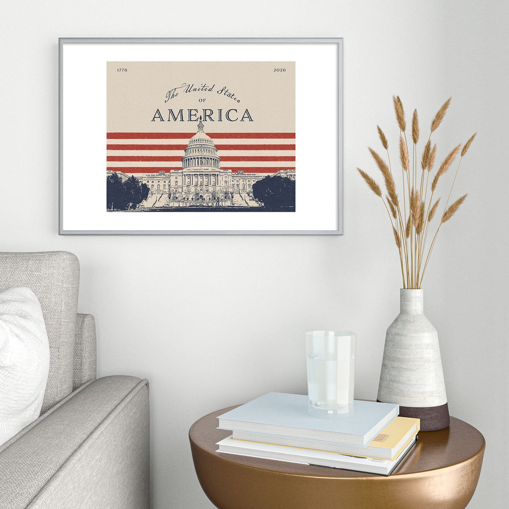 DENY Designs Capitol Building Metal Framed Art Print