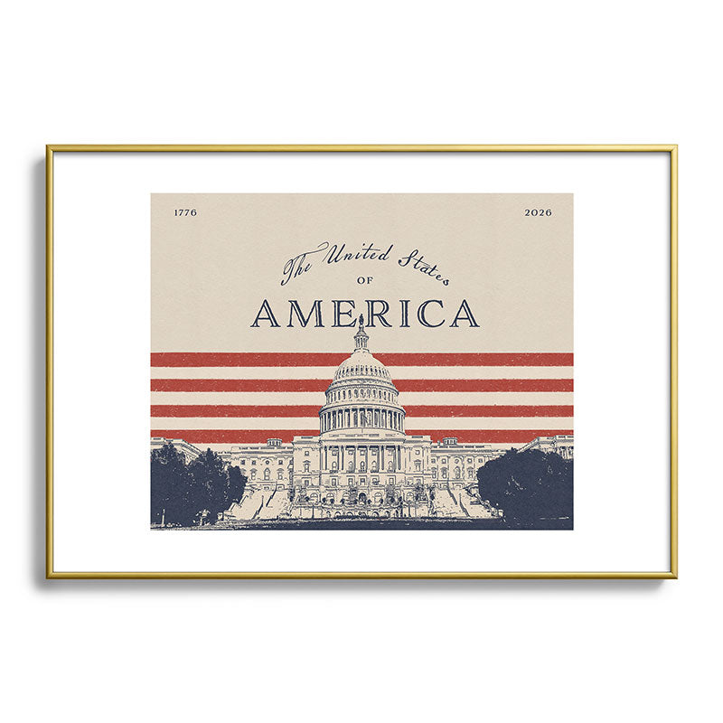DENY Designs Capitol Building Metal Framed Art Print