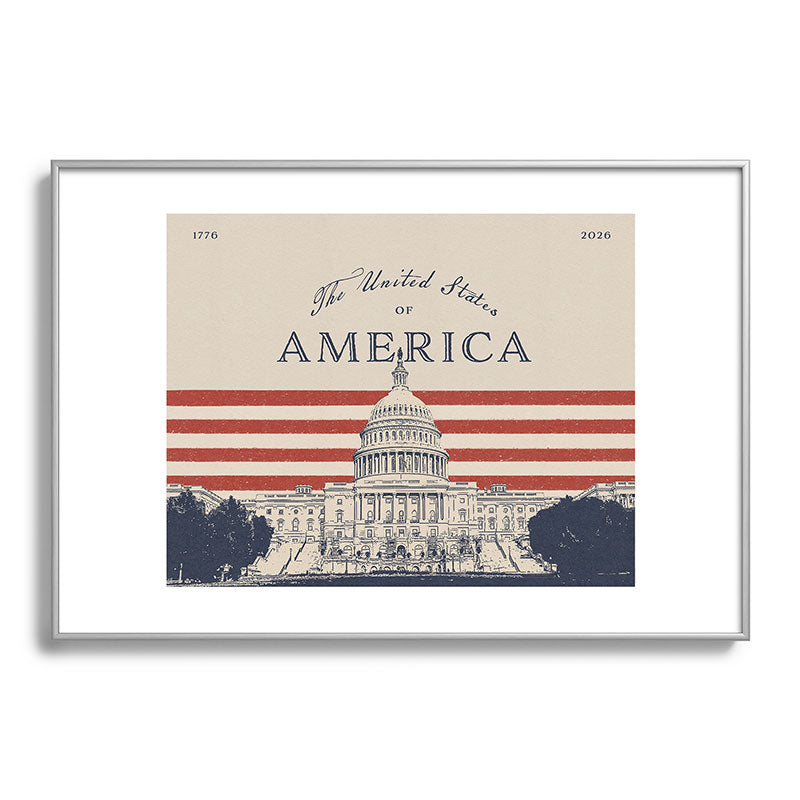DENY Designs Capitol Building Metal Framed Art Print