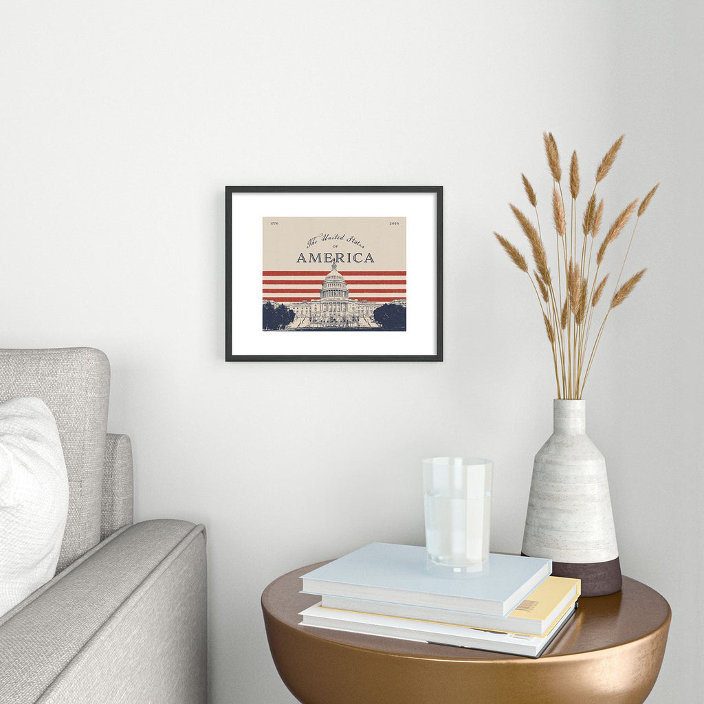 DENY Designs Capitol Building Metal Framed Art Print