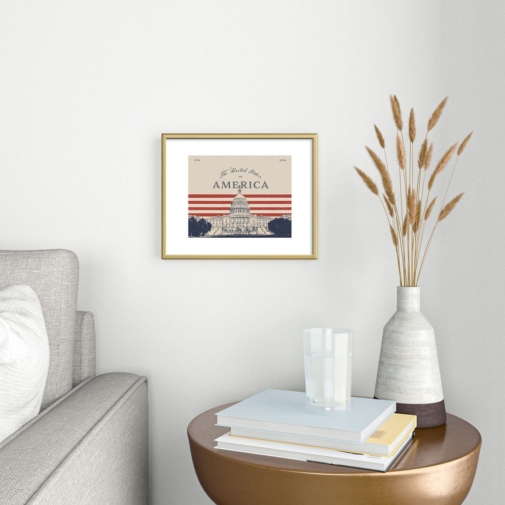 DENY Designs Capitol Building Metal Framed Art Print