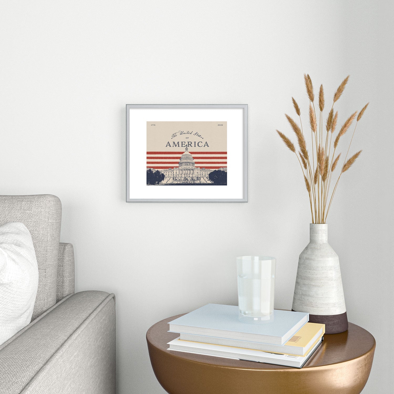 DENY Designs Capitol Building Metal Framed Art Print