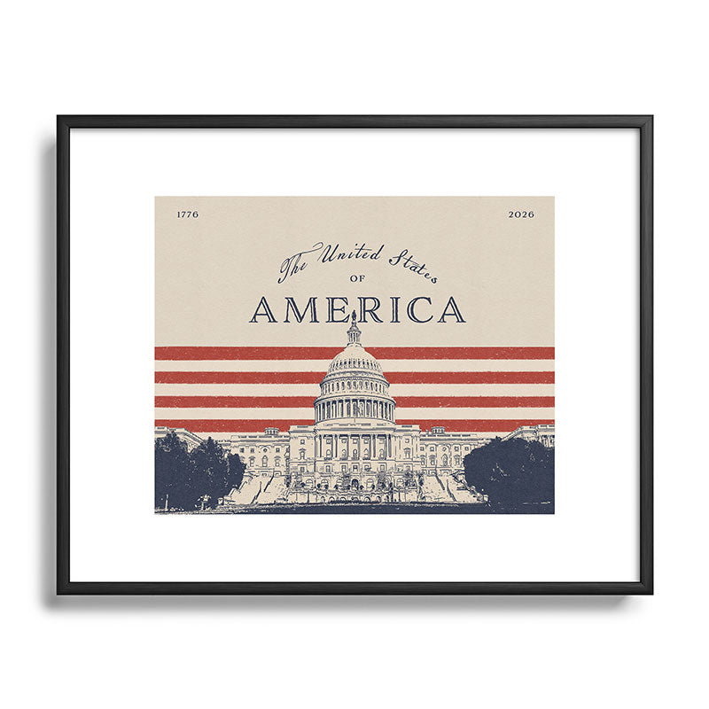 DENY Designs Capitol Building Metal Framed Art Print