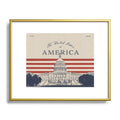 DENY Designs Capitol Building Metal Framed Art Print