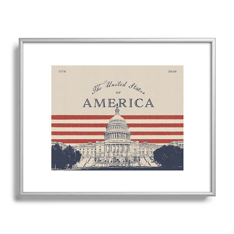 DENY Designs Capitol Building Metal Framed Art Print