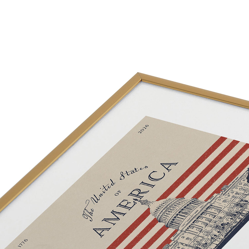DENY Designs Capitol Building Metal Framed Art Print