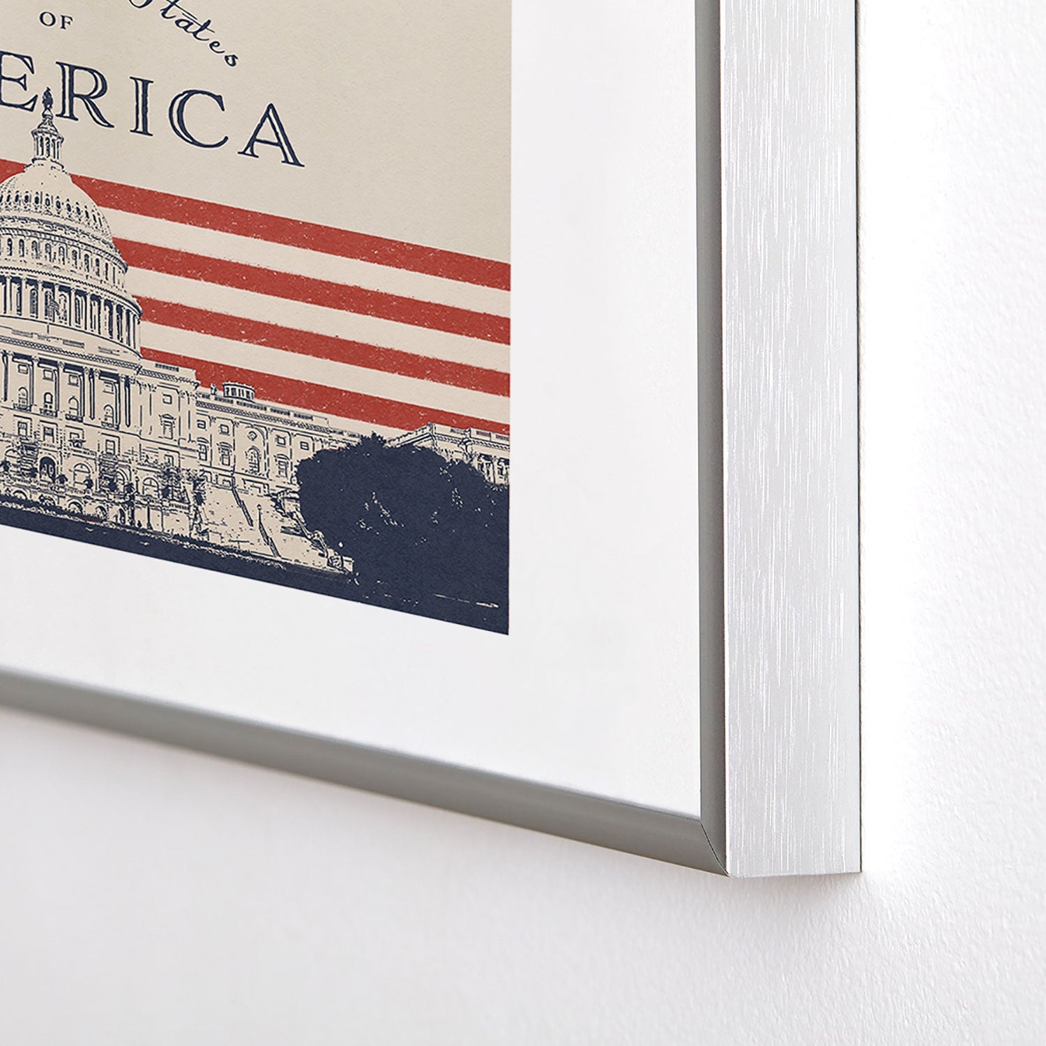 DENY Designs Capitol Building Metal Framed Art Print
