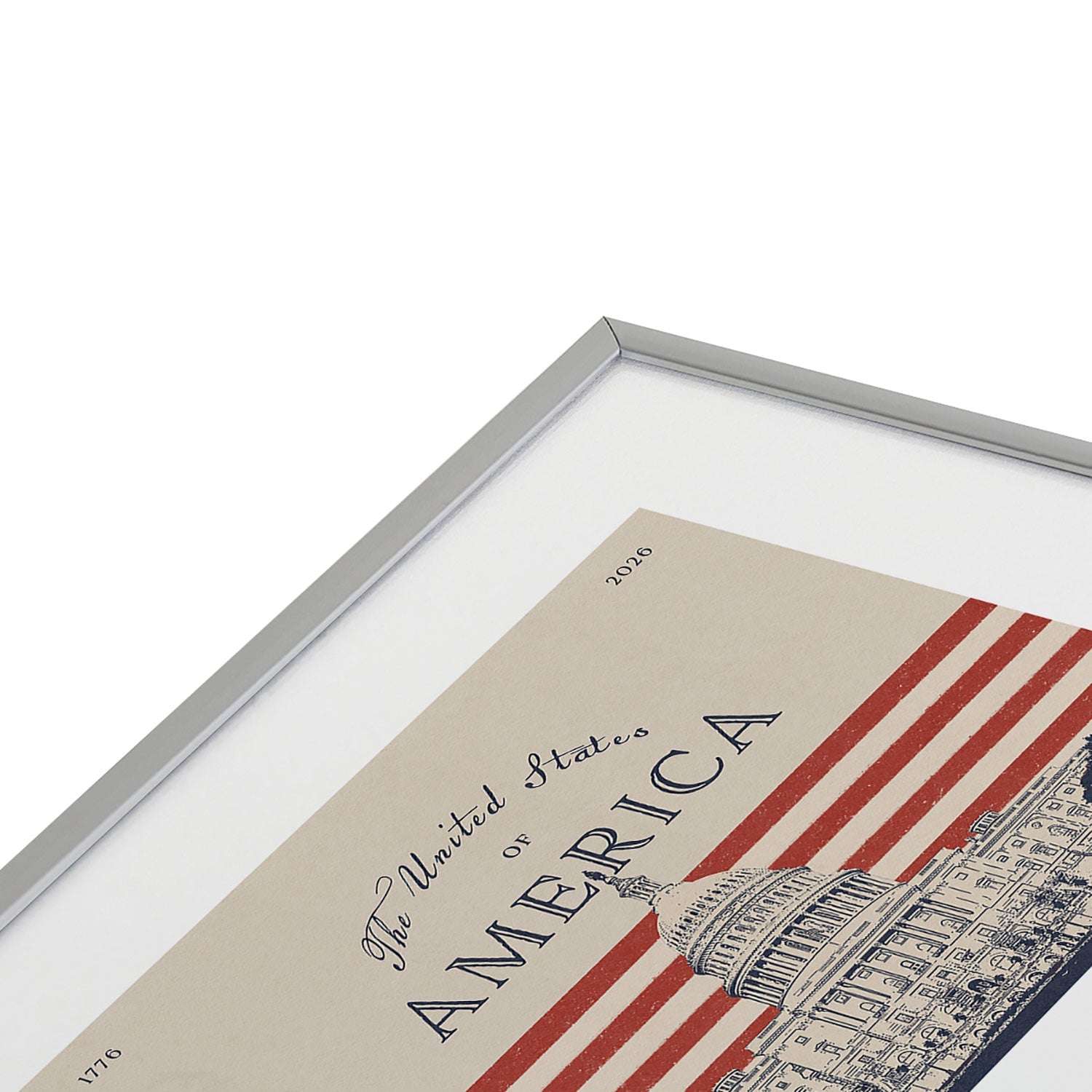DENY Designs Capitol Building Metal Framed Art Print