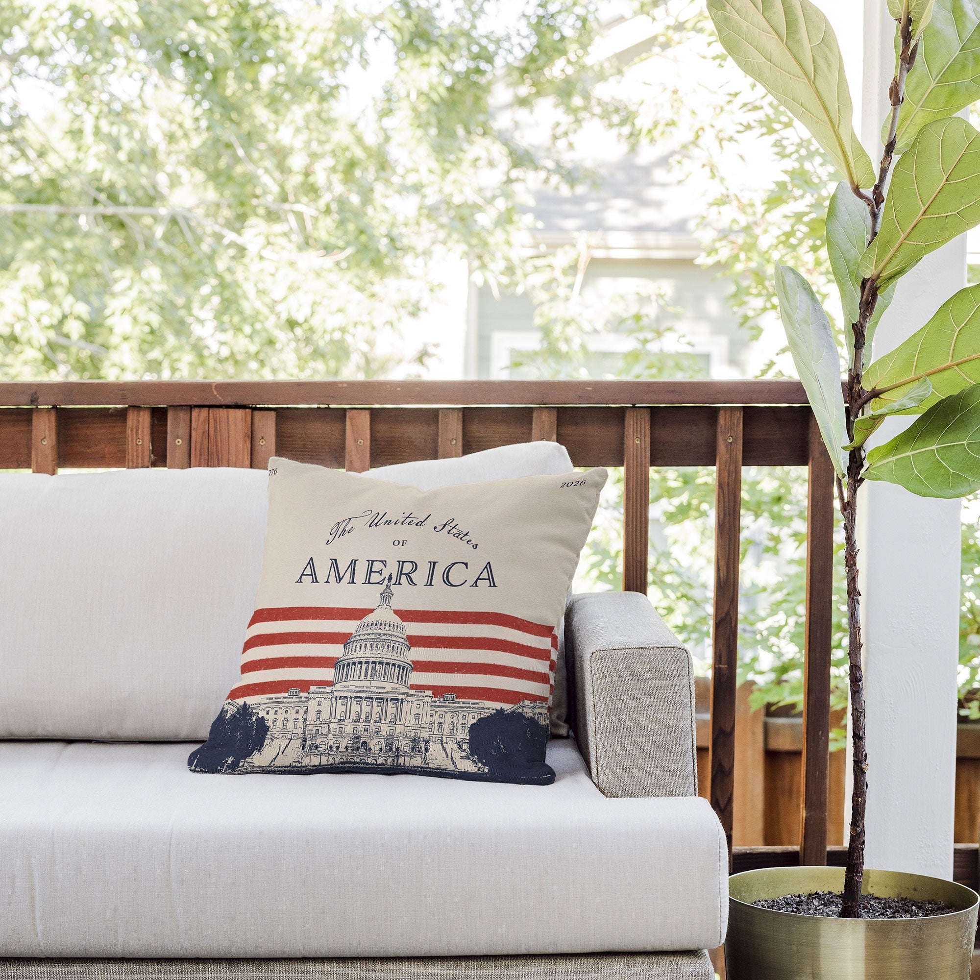 DENY Designs Capitol Building Outdoor Throw Pillow