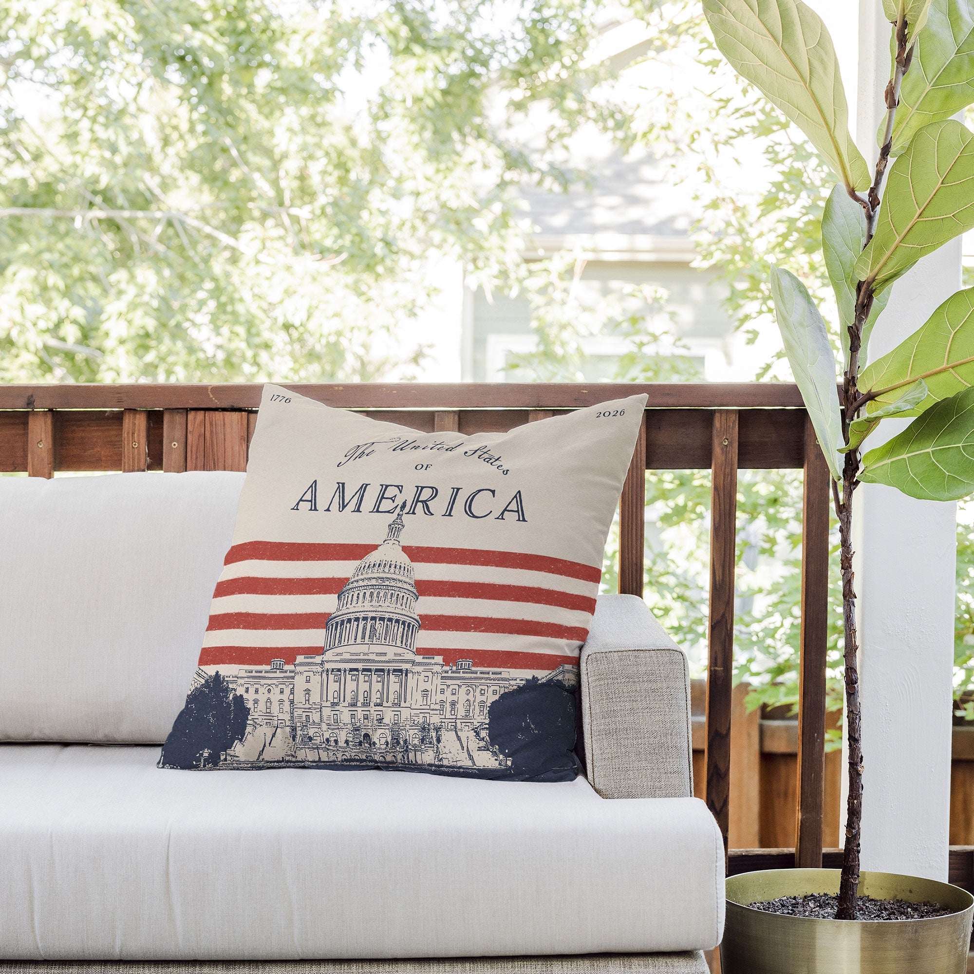 DENY Designs Capitol Building Outdoor Throw Pillow