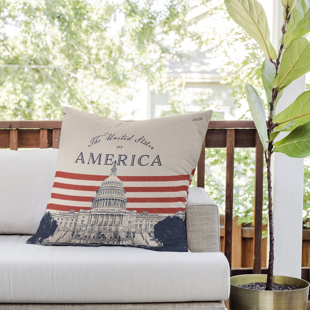 DENY Designs Capitol Building Outdoor Throw Pillow